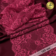 Кружево-стрейч KRUZHEVO арт.TBY.L838 шир.180мм цв.2925 розовый рубин уп.25м