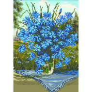 Рисунок на шелке МАТРЕНИН ПОСАД арт.37х49 - 4003 Васильки