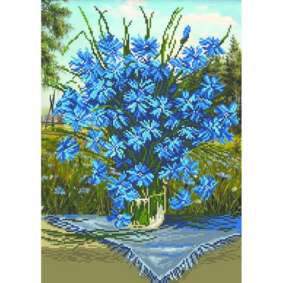 Рисунок на шелке МАТРЕНИН ПОСАД арт.37х49 - 4003 Васильки