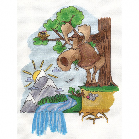 Набор для вышивания KLART арт. 8-108 В гармонии с природой 21х27 см