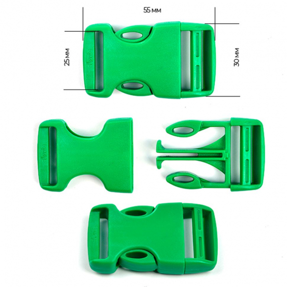 Фастекс 25мм FE25А цв.зеленый нагрузка 60 кг уп.100 шт