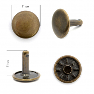 Хольнитены двухсторонние сталь New Star №123 11х11 (11мм) цв. антик уп. 1000шт