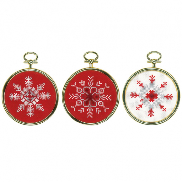 Набор для вышивания VERVACO арт.PN-0172218 елочные украшения Ледяные звездочки