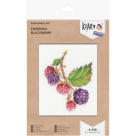 Набор для вышивания KLART арт. 8-338 Ежевика 11,5х14 см