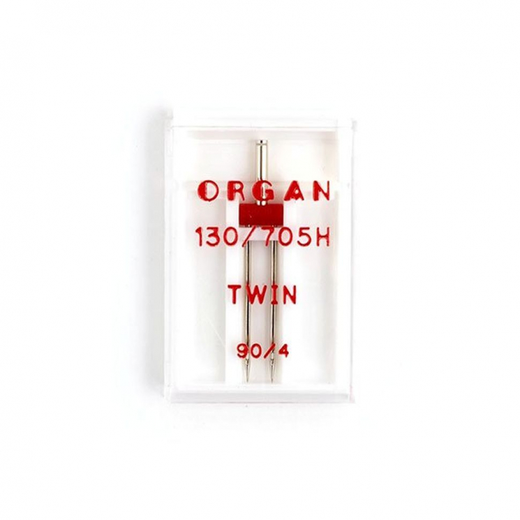 Иглы для бытовых швейных машин ORGAN двойные №90/4, уп.1 игла