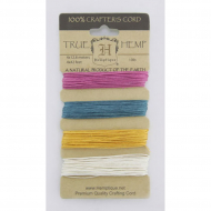 62107_Шнуры на блистере HEMPTIQUE #10 - 0,5 мм, 4 цвета по 12,8 м