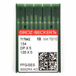 Игла для промышленных швейных машин Groz-Beckert 134/DPX5/135X5 FFG  №70 уп.10 шт. арт.717642