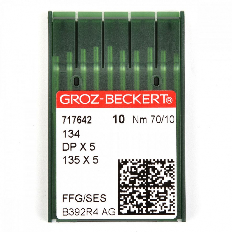 Игла для промышленных швейных машин Groz-Beckert 134/DPX5/135X5 FFG  №70 уп.10 шт. арт.717642