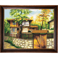 Рисунок на канве (страмин) с нанесенным рисунком ЧАРIВНИЦЯ арт. P30 Усадьба 40х50 см