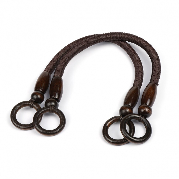 Ручка для сумки, арт.МН-01953-2,вощен.шнур , длина 47см, цв.коричневый, уп.2шт