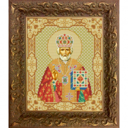 Рисунок на ткани (Бисер) КОНЁК арт. 9204 Николай Чудотворец 20х25 см