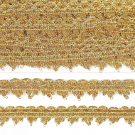 Тесьма отделочная арт.922 шир.20 мм цв.золото уп.11.88м