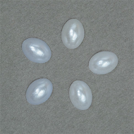 Полужемчужины перламутр Овал 6х8 мм цв.41 белый уп.500г (3600шт)