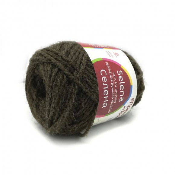 Пряжа для вязания ТРО Селена (100% шерсть) 5х100г/160м цв.0251 коричневый