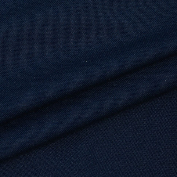 Ткань трикотаж Футер 2х нитка петля 70%пэ 25%вис 5%спан 220г 160см S196/S058 т.синий уп.3м