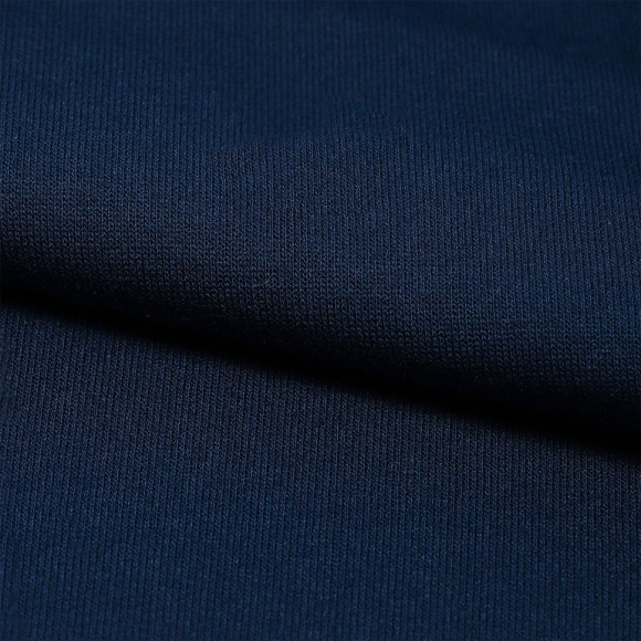 Ткань трикотаж Футер 2х нитка петля 70%пэ 25%вис 5%спан 220г 160см S196/S058 т.синий уп.3м