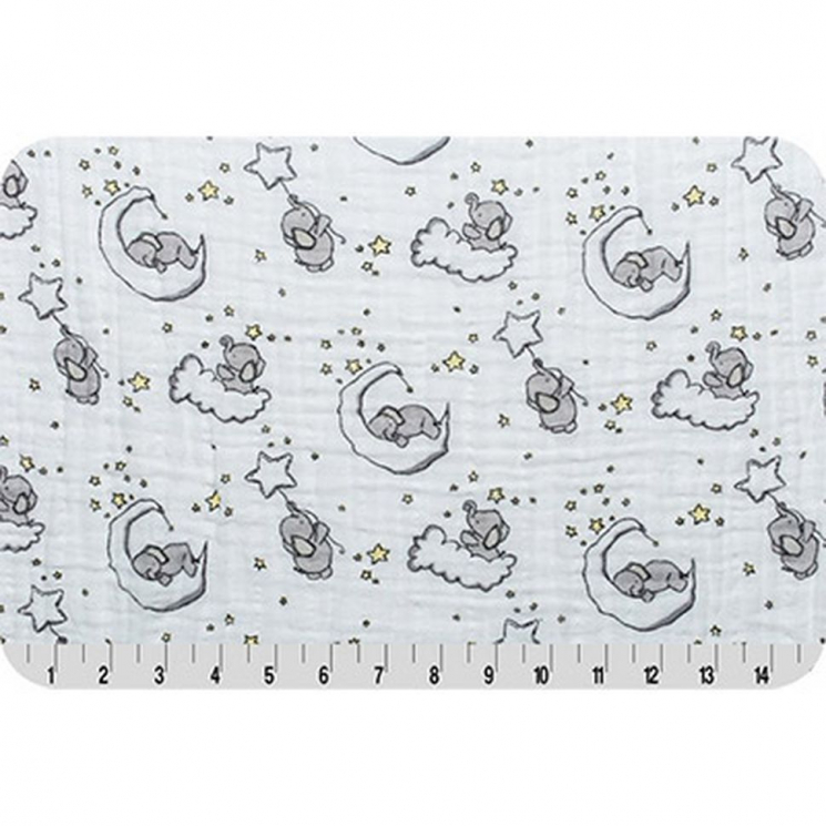 Ткань для пэчворка PEPPY Embrace (марлевка) 120 г/м? 100% хлопок цв.emlittleone banana уп.100х125 см