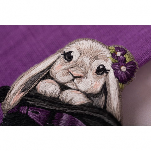 Набор для вышивания PANNA Живая картина арт. JK-2275 Брошь. Малыш-фокусник 6х5 см