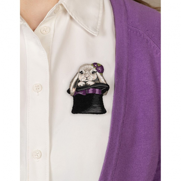 Набор для вышивания PANNA Живая картина арт. JK-2275 Брошь. Малыш-фокусник 6х5 см