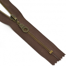 Молния MaxZipper мет. оксид №5, 20см н/р коричн., светлое звено уп.50шт