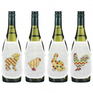 102774_Набор для вышивания фартучков на бутылку "Пасха"