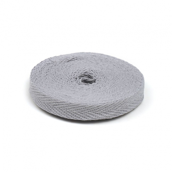 Тесьма киперная 10 мм хлопок 2,5г/см арт.TBY.CT10361S цв.S361 серый уп.5м