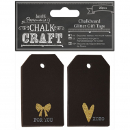 86666_Набор бирок (тэги) "Напиши мелом - Бирки с блёстками"