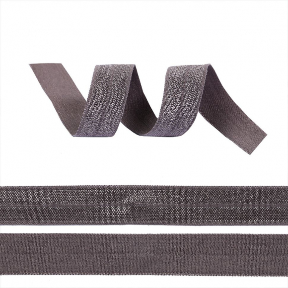 Резинка TBY бельевая окантовочная блестящая шир.15мм цв.S222 шиншилла  уп.50м