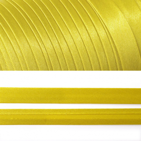 Косая бейка TBY атласная шир.15мм цв.F121 св.бронзовый уп.132 м