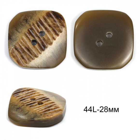 Пуговицы пластиковые TBY 2112 цв.3 коричневый 44L-28мм, 2 прокола,36шт