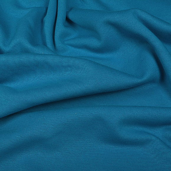 Ткань трикотаж Футер 2х нитка начес с лайкрой 190г опененд 100+100см бирюза 18-4535 уп.6м Ткань трикотаж Футер 2х нитка начес с лайкрой 190г опененд 100+100см бирюза 18-4535 уп.6м