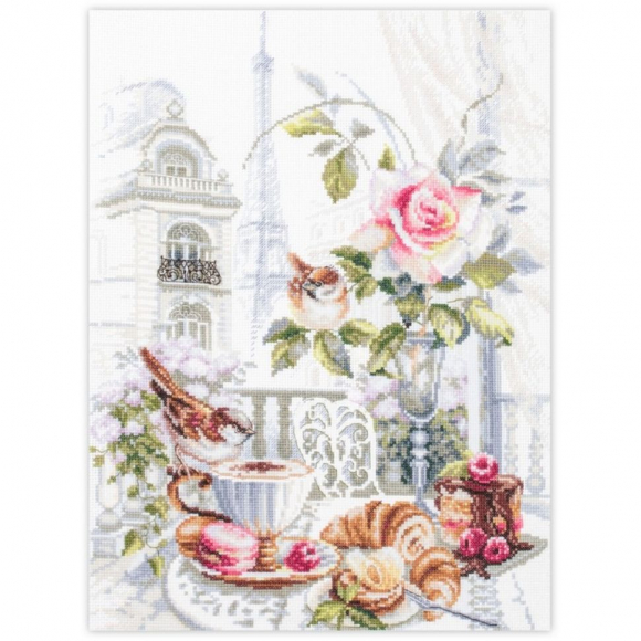 Набор для вышивания ЧУДЕСНАЯ ИГЛА PREMIUM арт.328-558 Парижское утро 30х40 см Набор для вышивания ЧУДЕСНАЯ ИГЛА PREMIUM арт.328-558 Парижское утро 30х40 см