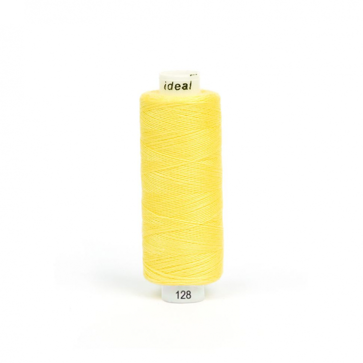Нитки IDEAL бытовые 40/2 полиэстер 366м цв.128 желтый