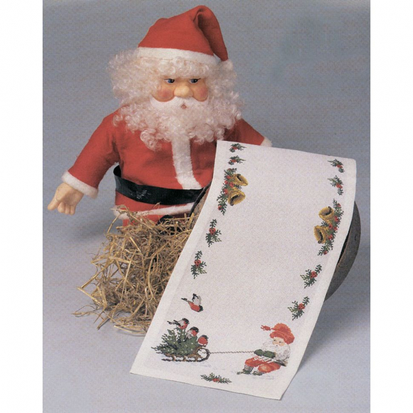 Набор для вышивания OEHLENSCHLAGER арт.76107 дорожки Снегири 25х72 см