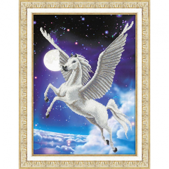 Набор для вышивания бисером ПАУТИНКА арт.Б-1461 Пегас 28х38 см