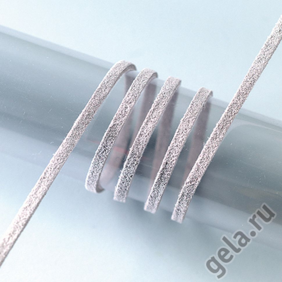 55228_Шнур серый из алькантары