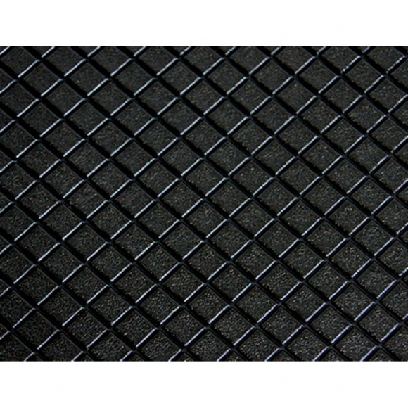 Кожа искусственная 20х30см толщ.0,85мм рис."Ромб" DDV-02 арт.КЛ.26858 цв.черный уп.2листа