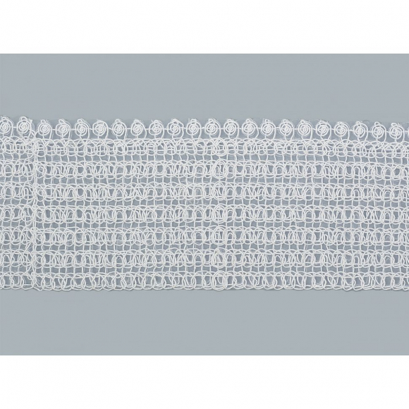 Кружево на органзе арт.TBY D0108 шир.95мм цв.02 белый уп.9,14м