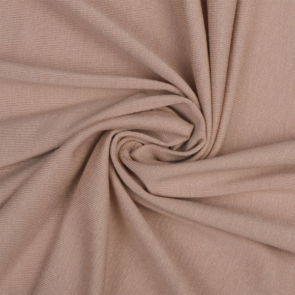Ткань Вискоза трикотаж, 210г/м? 95% виск 5%лайк шир.185см арт.ШН-210955-56 цв.пекан бежевый (70628) уп.6м (1кг-2,5м)