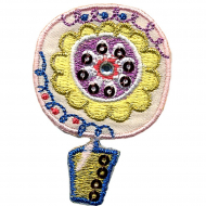 Термоаппликация HKM "Цветок в горшке с пайетками"