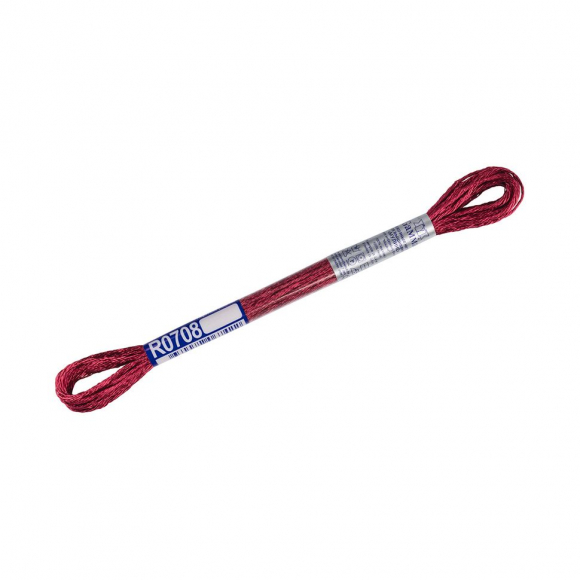 Нитки для вышивания Gamma мулине 100% вискоза 12 x 8 м цв.R0708 св.бордовый