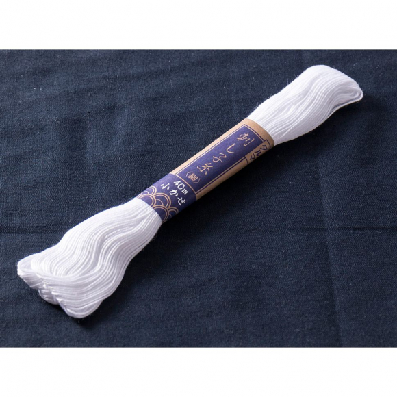 124926_Нить для вышивки сашико, 40 м, цвет белый