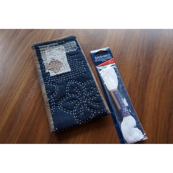 124926_Нить для вышивки сашико, 40 м, цвет белый