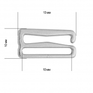 Крючок для бюстгальтера металл TBY-8261 d10мм, цв.04 никель, уп.100шт