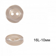 Пуговицы пластиковые C-NE66-1 цв.бежевый 16L-10мм, 2 прокола, 144шт