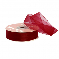 Лента капрон (органза) IDEAL шир.20мм цв.1021 бордовый уп.27,4 м