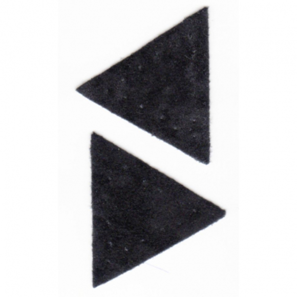 Заплатка "Треугольник" искусственная замша, цвет черный