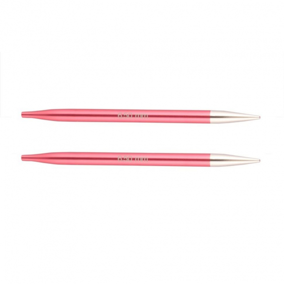 47508 Knit Pro Спицы съемные для вязания Zing 6,5мм для длины тросика 28-126см, алюминий, коралловый 2шт