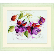 Набор для вышивания LANARTE арт.PN-0008026 Fuchsia In Watercolour 49х39 см