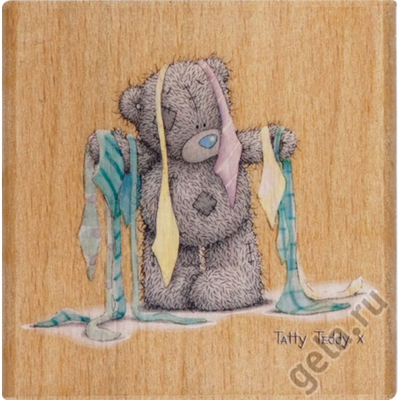 Штамп деревянный "Весь в галстуках"